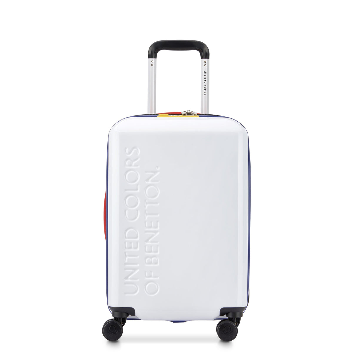 UNITED 22-Inch Carry-On Suitcase, White - Delsey Paris Discount
