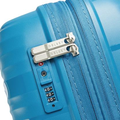 DUNE 23-Inch Expandable Carry-On Suitcase, Teal blue - Delsey Paris Recommended
