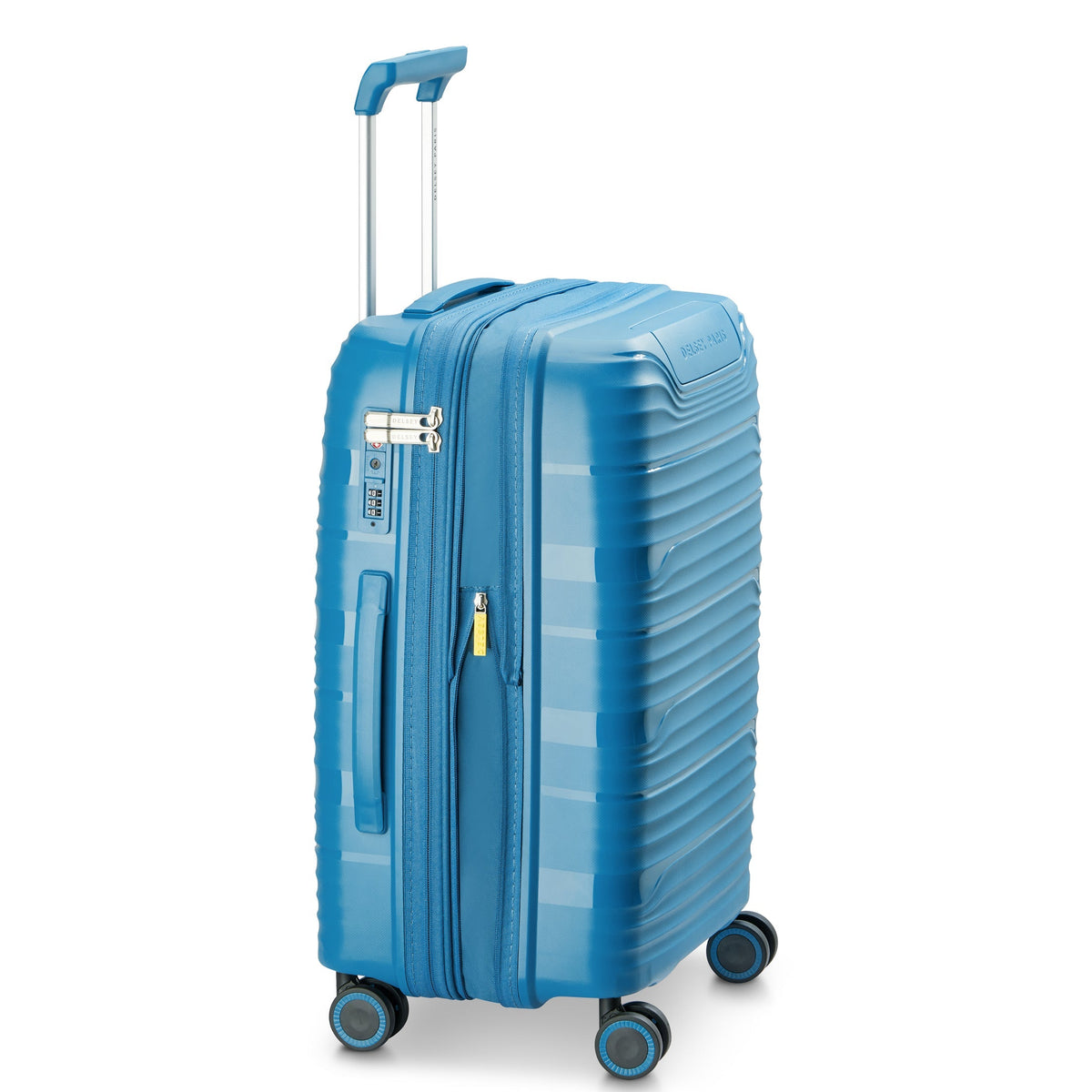 DUNE 23-Inch Expandable Carry-On Suitcase, Teal blue - Delsey Paris Recommended