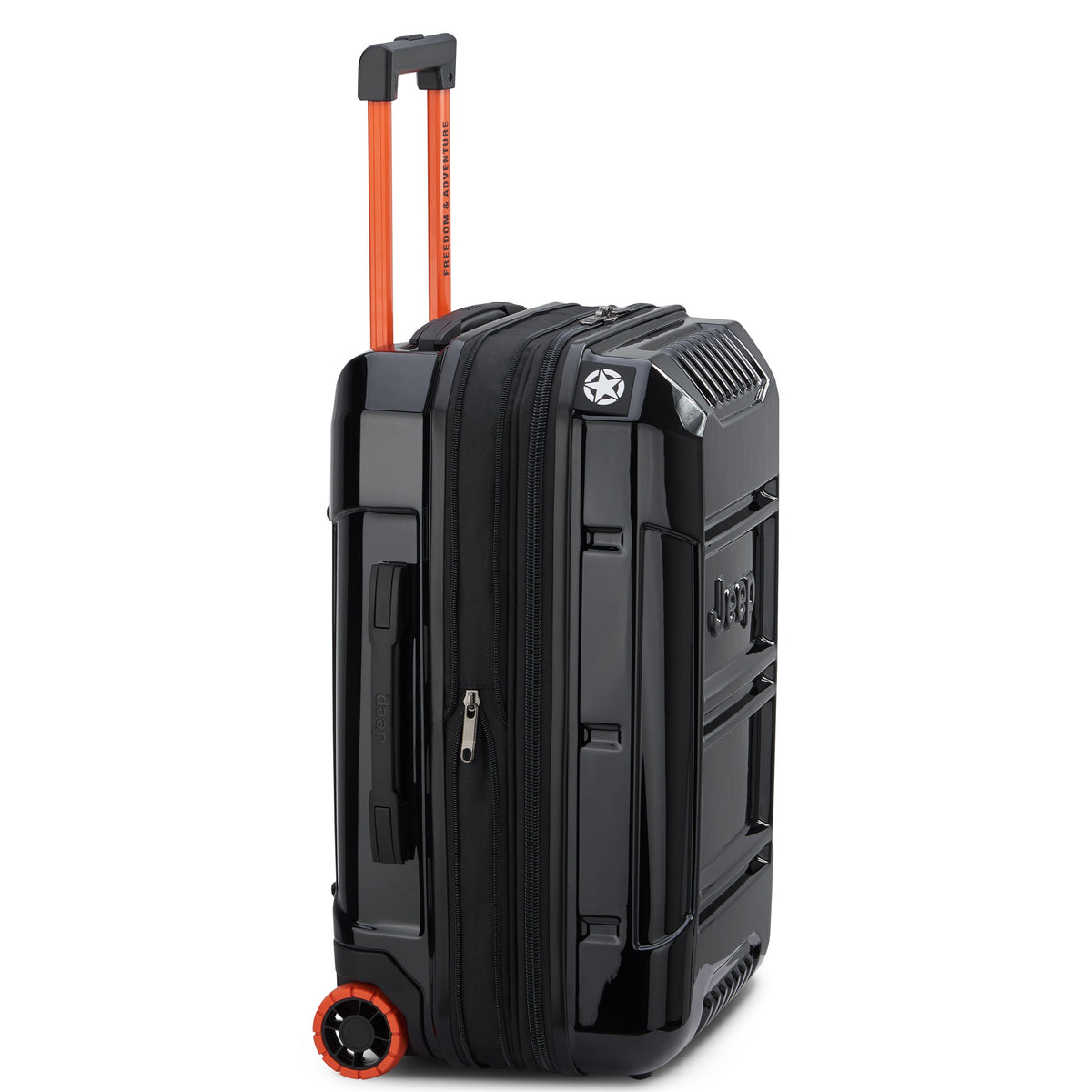 JH003B 23-Inch 2-Wheeled Expandable Carry-On Suitcase, Black - Delsey Paris New