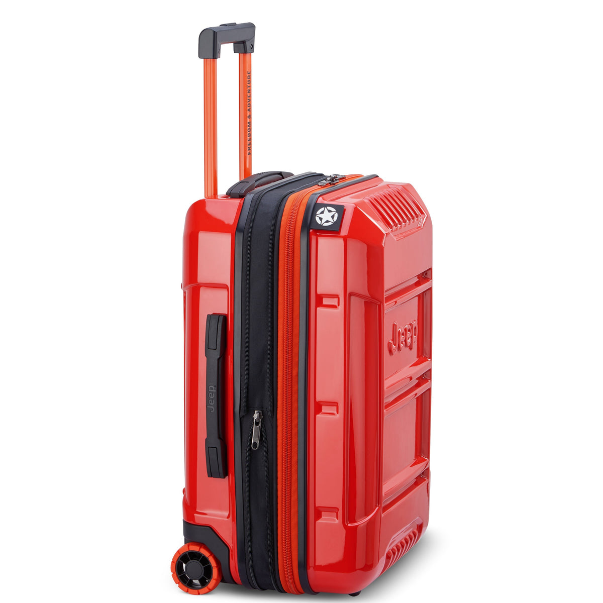 JH003B 23-Inch 2-Wheeled Expandable Carry-On Suitcase, Tomato - Delsey Paris Value