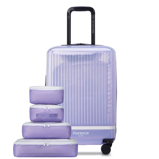 GOTTA GLOW 23-Inch Carry-On Suitcase, Translucent purple - Delsey Paris Best Price