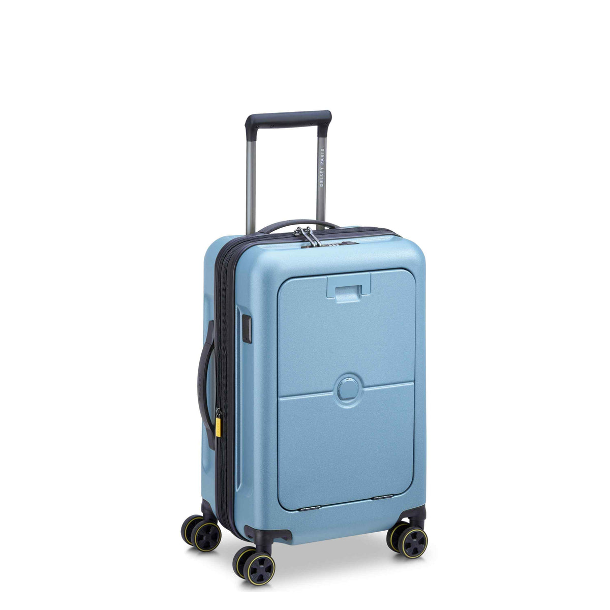 TURENNE 2.0 22-Inch Front Pocket Carry-On Suitcase, Blue grey - Delsey Paris Classic