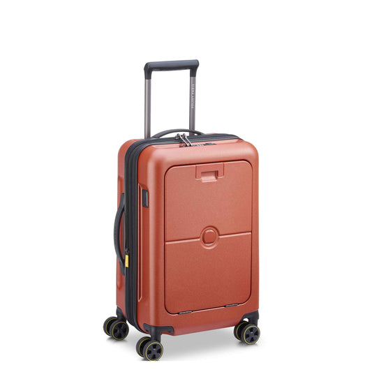 TURENNE 2.0 22-Inch Front Pocket Carry-On Suitcase, Brick - Delsey Paris Smart Buy