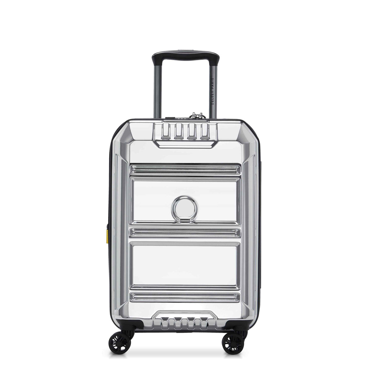 REMPART 22-Inch Expandable Carry-On Suitcase, Chrome - Delsey Paris New
