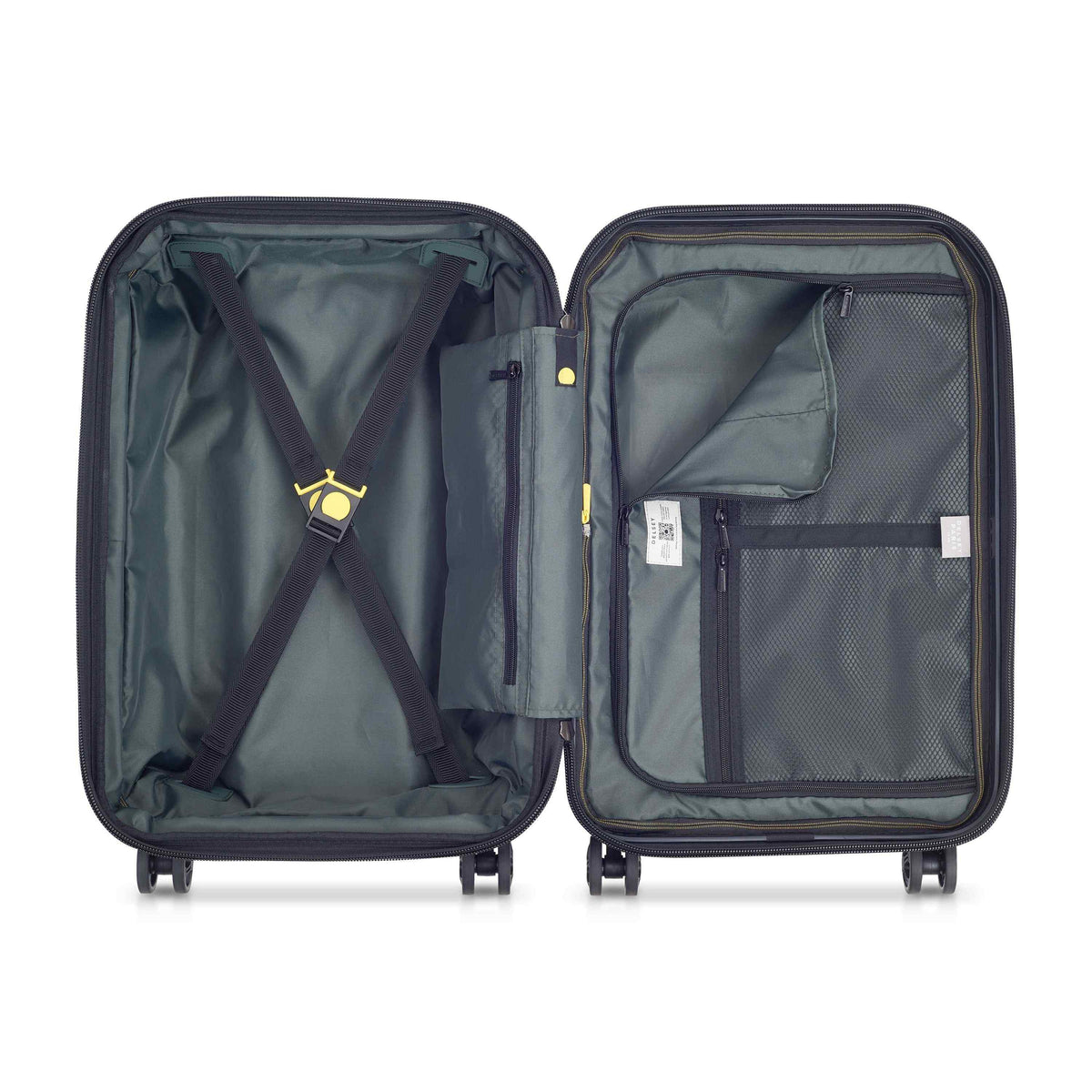 REMPART 22-Inch Expandable Carry-On Suitcase, Chrome - Delsey Paris New