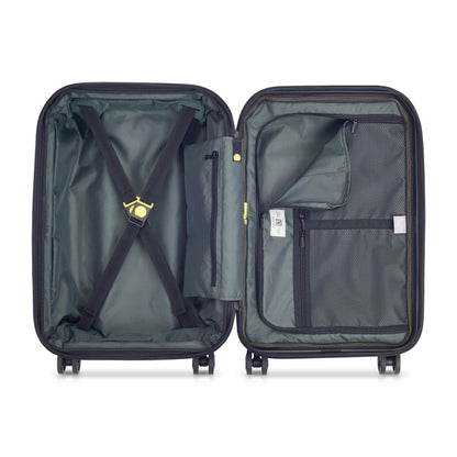 REMPART 22-Inch Expandable Carry-On Suitcase, Chrome - Delsey Paris New