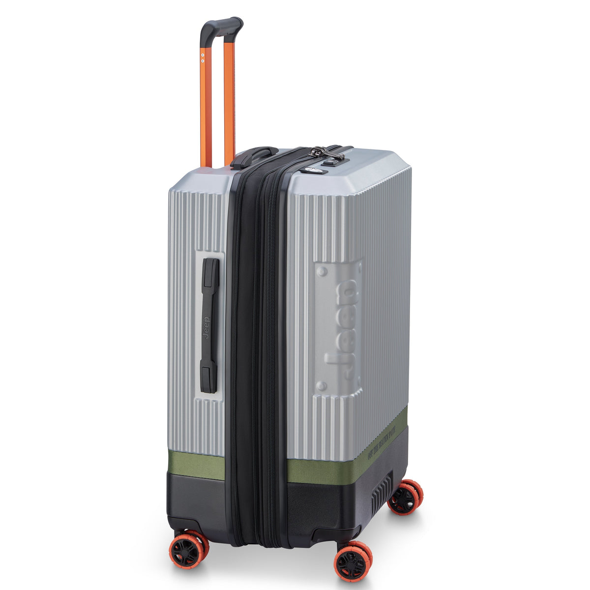 JH001A 27-Inch Expandable Check-In Suitcase, Silver - Delsey Paris Customer Favorite