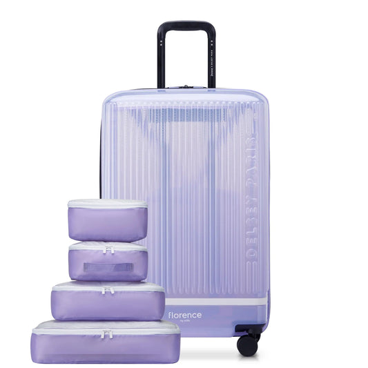 GOTTA GLOW 27-Inch Check-In Suitcase, Translucent purple - Delsey Paris Best Seller