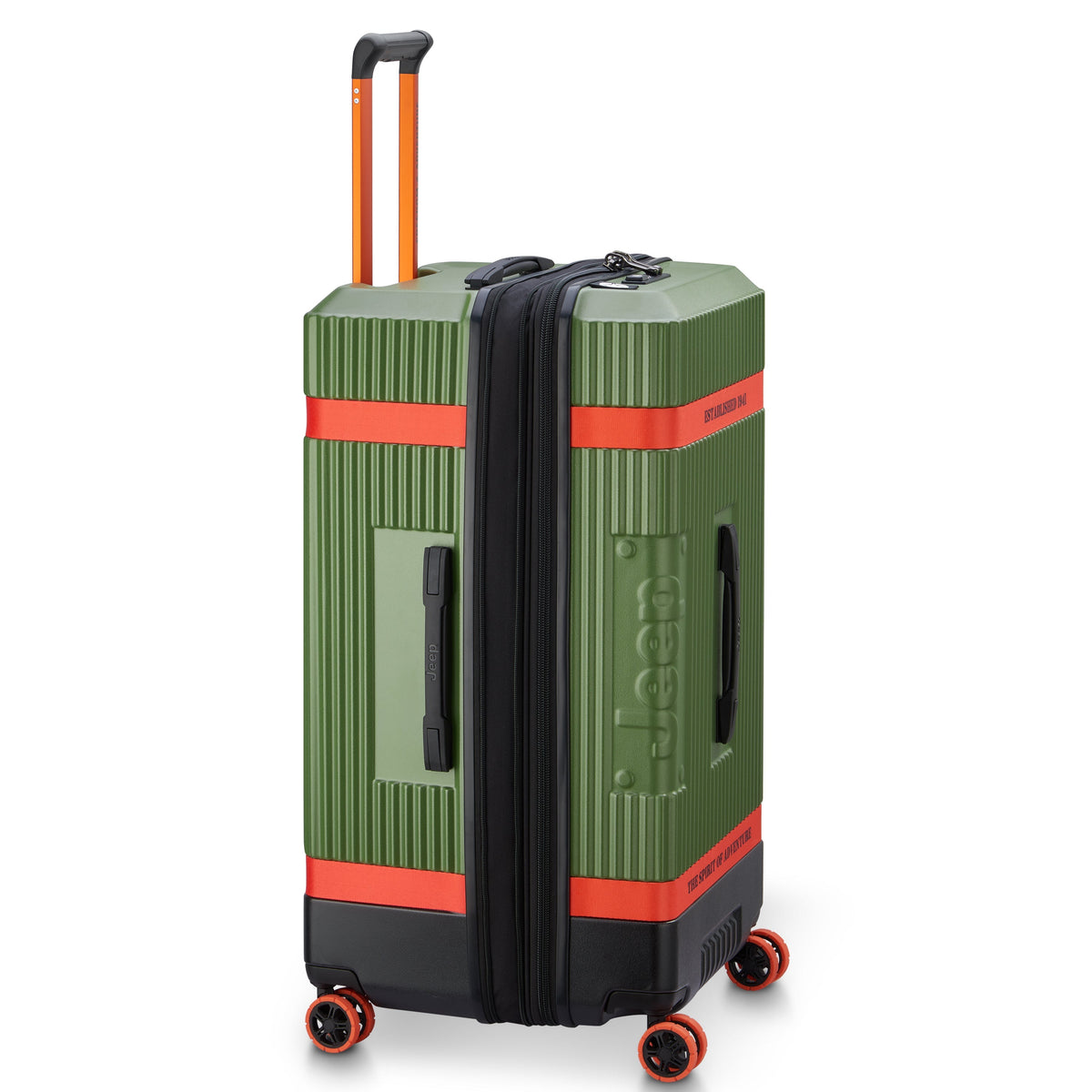 JH001A 32-Inch Expandable Check-In Trunk Suitcase, Green - Delsey Paris Best Price