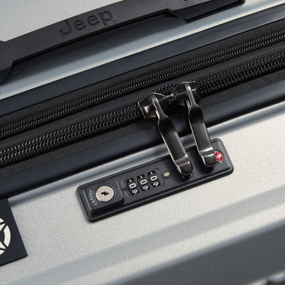 JH001A 32-Inch Expandable Check-In Trunk Suitcase, Silver - Delsey Paris Trusted