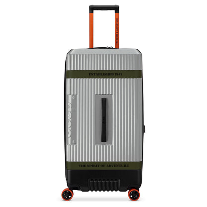 JH001A 32-Inch Expandable Check-In Trunk Suitcase, Silver - Delsey Paris Trusted