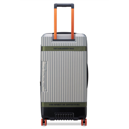JH001A 32-Inch Expandable Check-In Trunk Suitcase, Silver - Delsey Paris Trusted