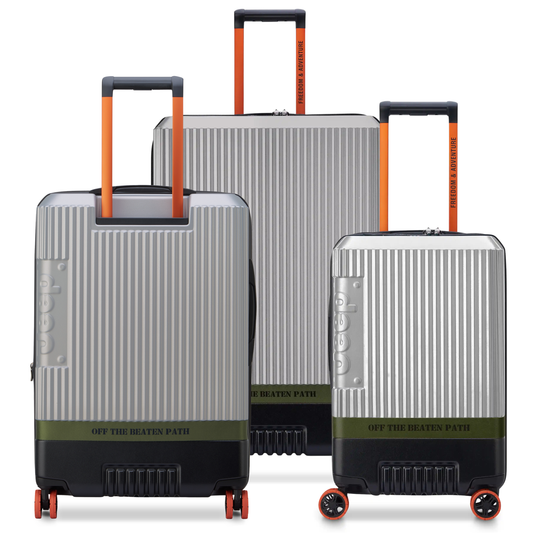 JH001A 3-Piece Luggage Set, Silver - Delsey Paris Best Price