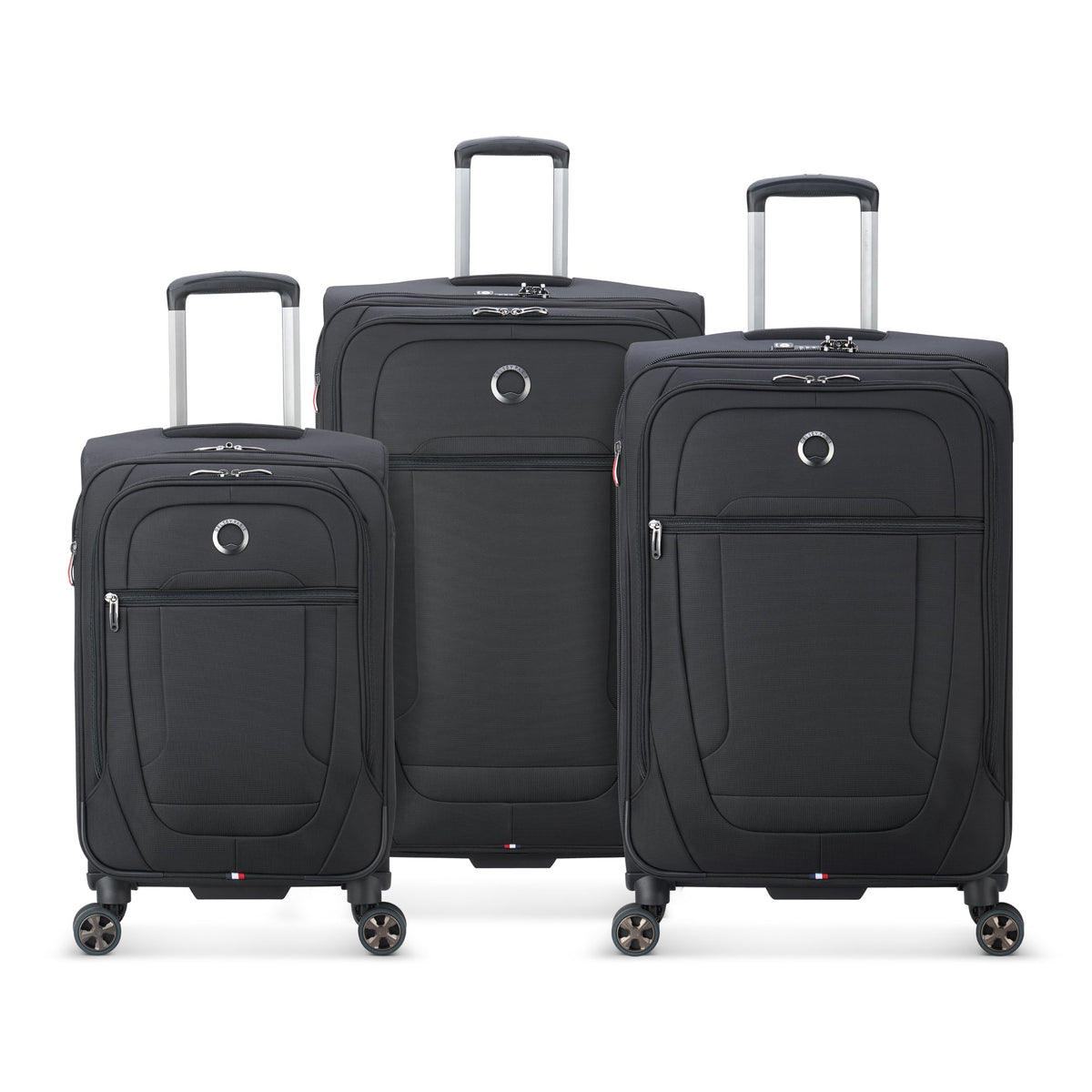 HELIUM DLX 3-Piece Luggage Set, Black - Delsey Paris Latest