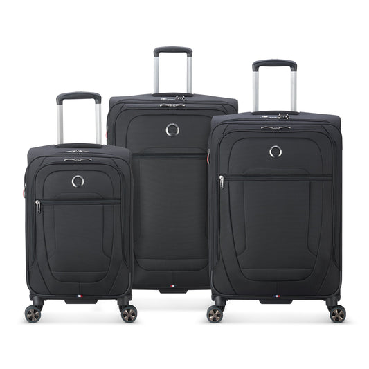 HELIUM DLX 3-Piece Luggage Set, Black - Delsey Paris Latest