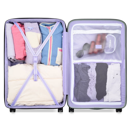 SPIN ME AWAY 31-Inch Check-In Suitcase, Sage green - Delsey Paris Classic