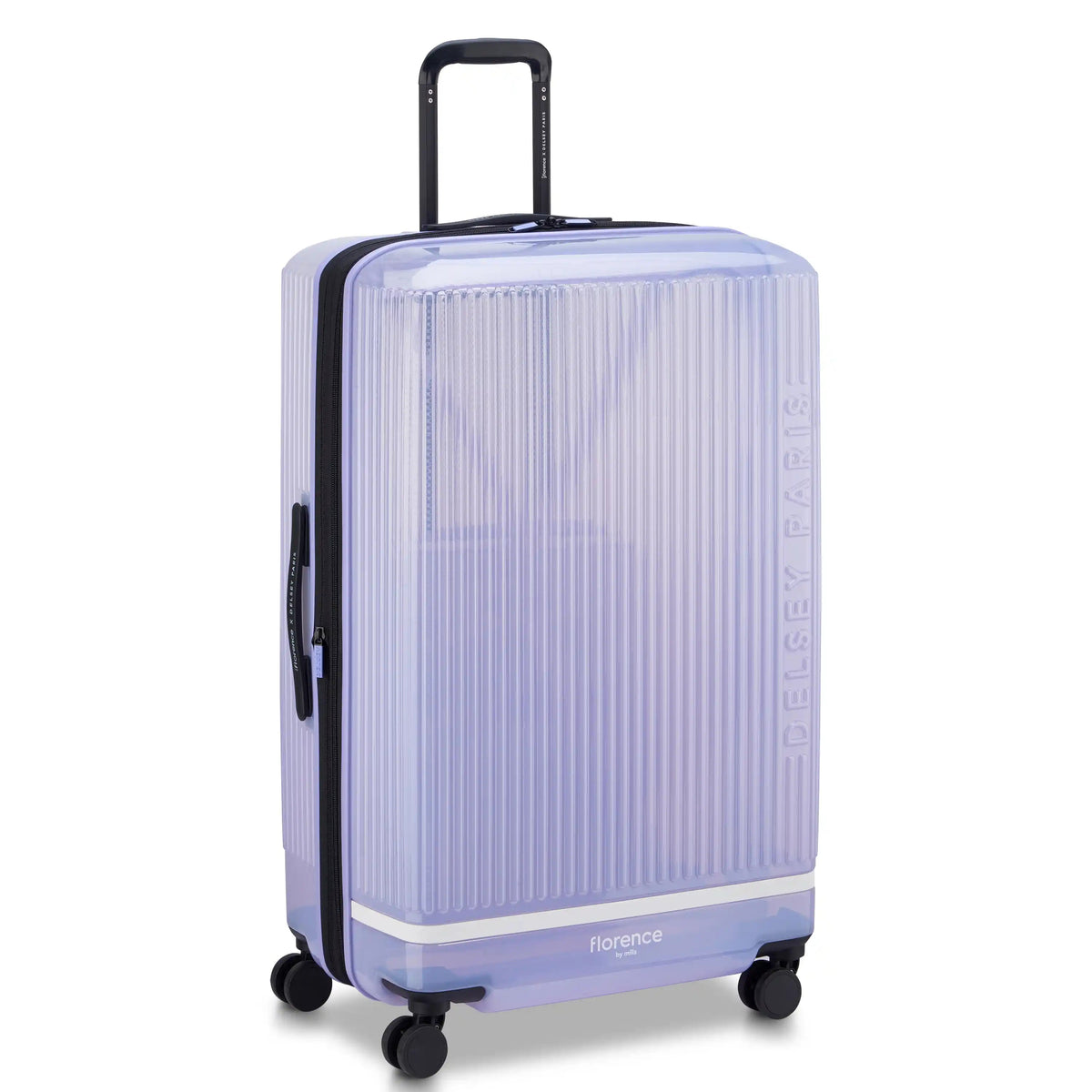 GOTTA GLOW 31-Inch Check-In Suitcase, Translucent purple - Delsey Paris Signature