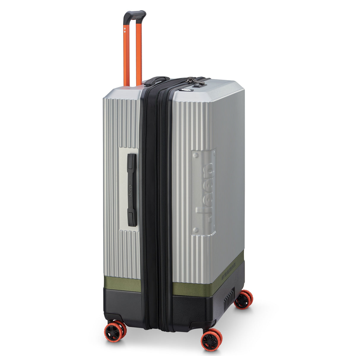 JH001A 32-Inch Expandable Check-In Suitcase, Silver - Delsey Paris Top Pick