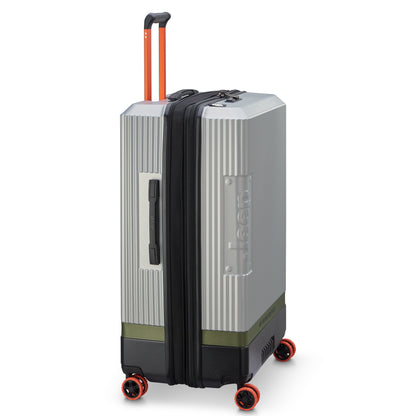 JH001A 32-Inch Expandable Check-In Suitcase, Silver - Delsey Paris Top Pick