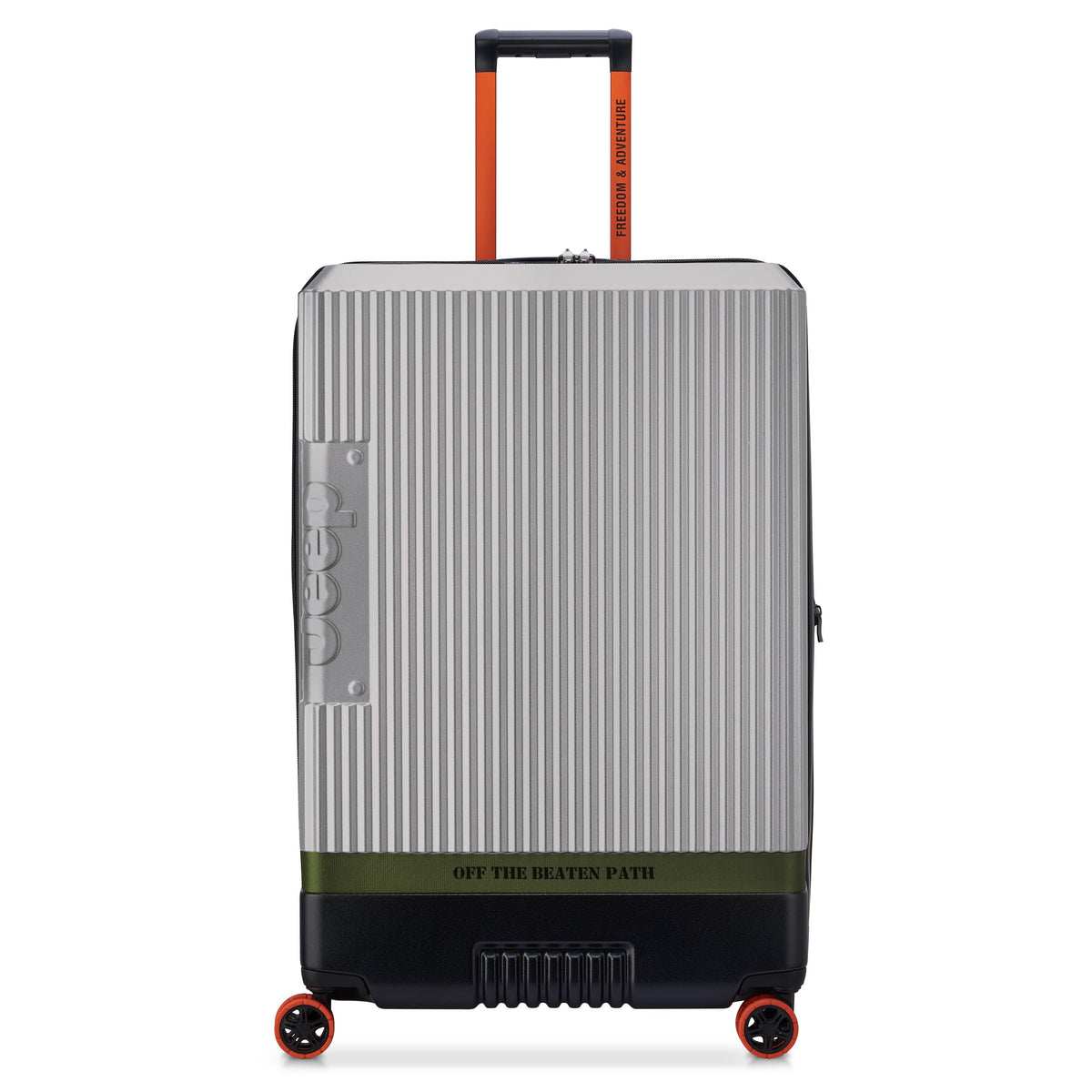 JH001A 32-Inch Expandable Check-In Suitcase, Silver - Delsey Paris Top Pick