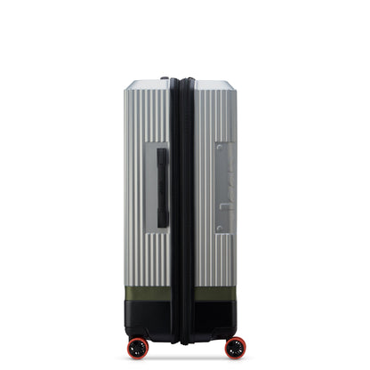 JH001A 32-Inch Expandable Check-In Suitcase, Silver - Delsey Paris Top Pick