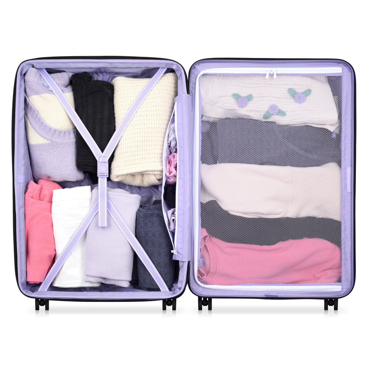 CATCH FLIGHTS 31-Inch Check-In Suitcase, Lavender - Delsey Paris Smart Buy