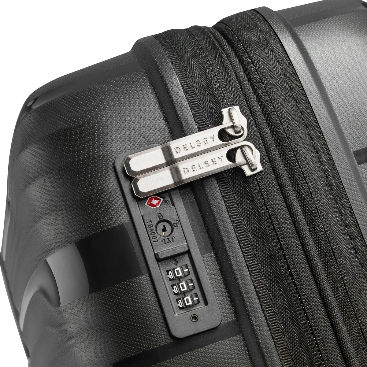 DUNE 23-Inch Expandable Carry-On Suitcase, Black - Delsey Paris Featured